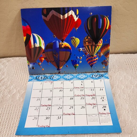 1998 Kodak Albuquerque International Balloon Fiesta Calendar Heavy Duty 9" x 12" - Picture 6 of 15
